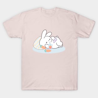 Cute Bunny Relaxing Doing What You Love is Never Waste of Time T-Shirt